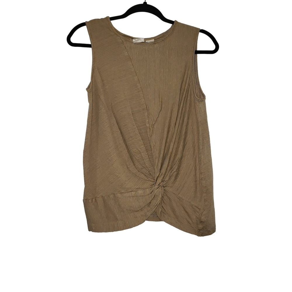 C&C  California Striped Twist Linen Top